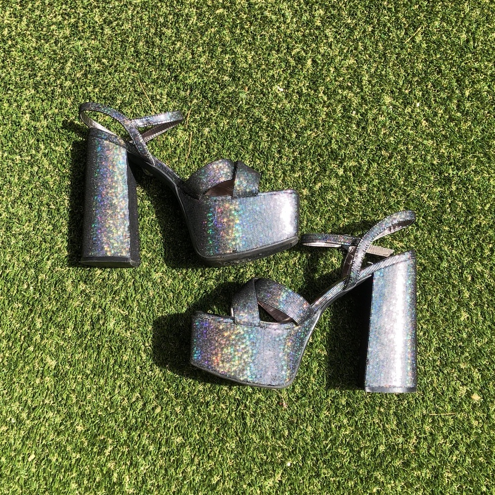 Glitter Platform Heels
